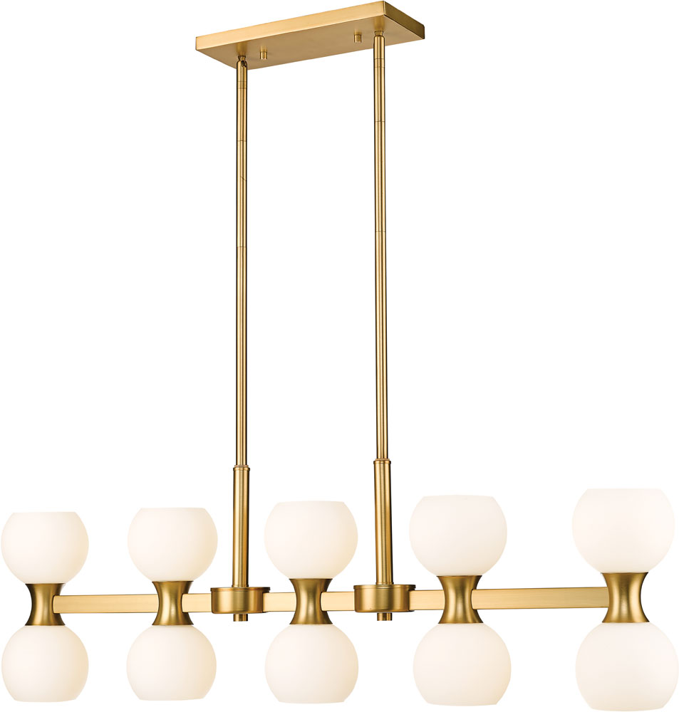 ZLite 49410LMGLD Artemis Contemporary Modern Gold Kitchen Island