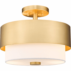Z-Lite 495SF13-MGLD Counterpoint Modern Modern Gold 13" Semi-Flush Mount Lighting