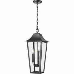 Z-Lite 5008CHB-BK Gannon Black 10" Outdoor Pendant Light