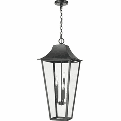 Z-Lite 5008CHXXL-BK Gannon Black 16" Outdoor Pendant Lamp