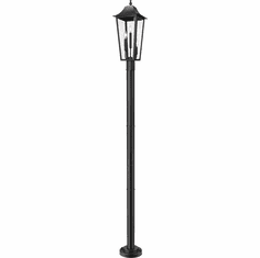 Z-Lite 5008PHBR-5012P-BK Gannon Black Exterior Post Lamp