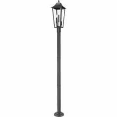 Z-Lite 5008PHBR-567P-BK Gannon Black Outdoor Lamp Post Light
