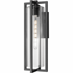 Z-Lite 5013B-BK Aura Contemporary Black 8" Outdoor Wall Sconce Lighting