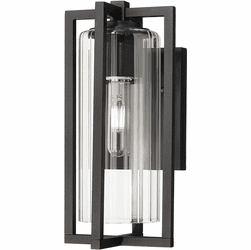 Z-Lite 5013S-BK Aura Modern Black 6" Outdoor Wall Lighting Sconce