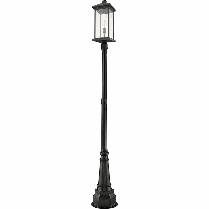 Z-Lite 531PHBXLR-564P-BK Portland Black Exterior Residential Landscape Lighting