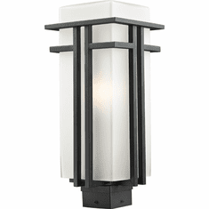 Z-Lite 549PHB-BK Abbey Black 19.25" Tall Outdoor Post Lighting Fixture