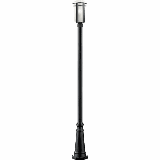 Z-Lite 549PHBR-519P-BK Abbey Black 113.375" Tall Outdoor Post Light Fixture