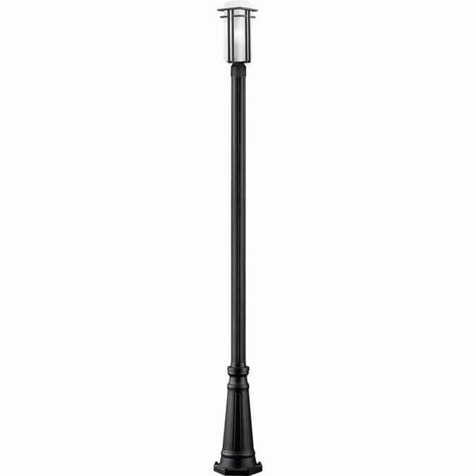 Z-Lite 549PHMR-519P-BK Abbey Black 10" Wide Exterior Lighting Post Light