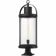 Z-Lite 569PHXL-533PM-BK Roundhouse Black Exterior Pier Mount