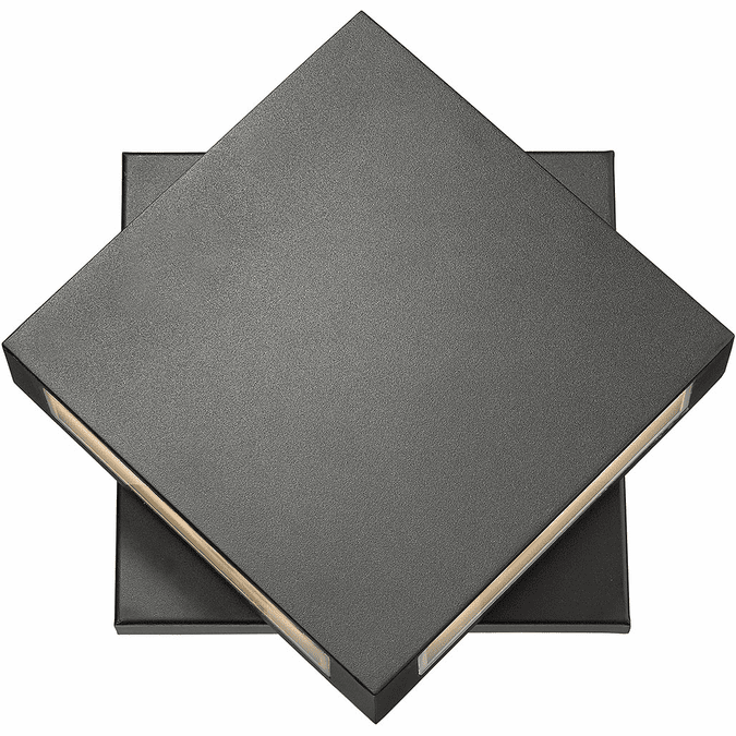 Z-Lite 572B-BK-LED Quadrate Modern Black LED Exterior 11" Wall Light Sconce