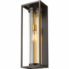 Z-Lite 584B-DBZ-OBS Dunbroch Modern Deep Bronze / Outdoor Brass Exterior 24" Wall Light Sconce