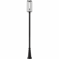 Z-Lite 584PHBR-519P-BK Dunbroch Contemporary Black Outdoor Lamp Post Light Fixture