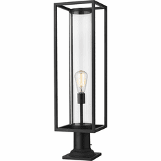 Z-Lite 584PHBR-533PM-BK Dunbroch Contemporary Black Exterior Pier Mount
