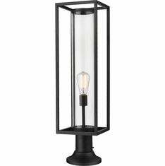 Z-Lite 584PHBR-553PM-BK Dunbroch Contemporary Black Exterior Pier Mount