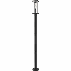 Z-Lite 584PHBR-567P-BK Dunbroch Modern Black Exterior Post Light Fixture