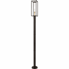 Z-Lite 584PHBR-567P-DBZ Dunbroch Modern Deep Bronze / Outdoor Brass Outdoor Pole Lighting Fixture