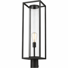 Z-Lite 584PHBR-BK Dunbroch Contemporary Black Exterior Post Lighting