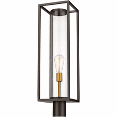 Z-Lite 584PHBR-DBZ-OBS Dunbroch Contemporary Deep Bronze / Outdoor Brass Outdoor Post Lamp