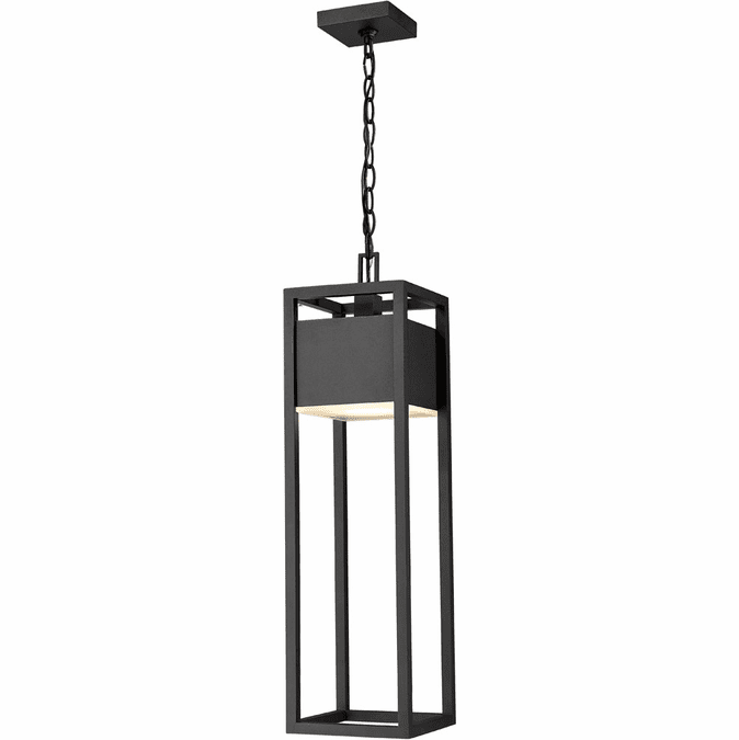 Z-Lite 585CHB-BK-LED Barwick Modern Black LED Exterior Pendant Light