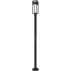 Z-Lite 585PHMR-567P-BK-LED Barwick Modern Black LED Outdoor Lamp Post Light Fixture