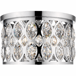 Z-Lite 6010F15CH Dealey Chrome 16" Ceiling Light Fixture