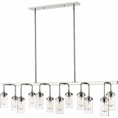 Z-Lite 617-12L-PN Calliope Contemporary Polished Nickel Kitchen Island Lighting