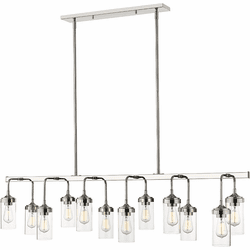 Z-Lite 617-12L-PN Calliope Contemporary Polished Nickel Kitchen Island Lighting