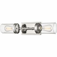 Z-Lite 617-2S-PN Calliope Modern Polished Nickel Wall Sconce Lighting