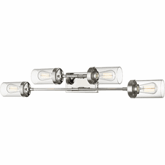 Z-Lite 617-4V-PN Calliope Modern Polished Nickel Bathroom Sconce Lighting