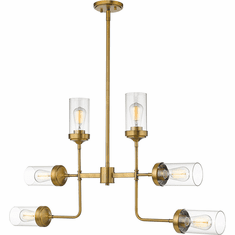 Z-Lite 617-6FB Calliope Contemporary Foundry Brass Chandelier Light