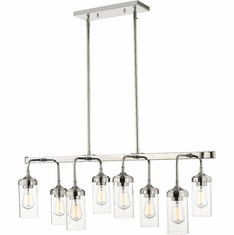 Z-Lite 617-8L-PN Calliope Contemporary Polished Nickel Island Light Fixture