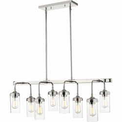 Z-Lite 617-8L-PN Calliope Contemporary Polished Nickel Island Light Fixture