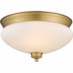 Z-Lite 721F2-HBR Amon Heritage Brass 13" Ceiling Lighting