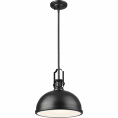 Z-Lite 725P12-MB Melange Modern Matte Black Pendant Lighting