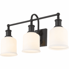 Z-Lite 733-3V-MB Bryant Modern Matte Black 3-Light Lighting For Bathroom