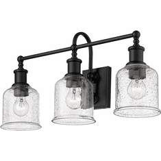 Z-Lite 734-3V-MB Bryant Modern Matte Black 3-Light Bathroom Vanity Lighting