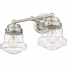 Z-Lite 736-2V-BN Vaughn Modern Brushed Nickel 2-Light Bath Lighting Fixture