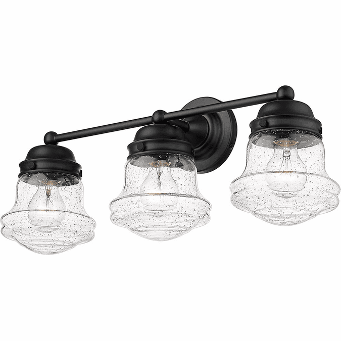 Z-Lite 736-3V-MB Vaughn Modern Matte Black 3-Light Bathroom Light