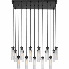 Z-Lite 740P-17L-MB Beau Modern Matte Black 42" Multi Lighting Pendant