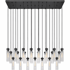 Z-Lite 740P-23L-MB Beau Contemporary Matte Black 54" Multi Ceiling Light Pendant