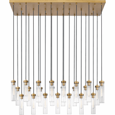 Z-Lite 740P-23L-RB Beau Modern Rubbed Brass 54" Multi Pendant Lamp