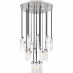 Z-Lite 740P-27R-BN Beau Contemporary Brushed Nickel 36" Multi Pendant Light