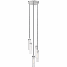 Z-Lite 740P-5R-BN Beau Contemporary Brushed Nickel 12" Multi Pendant Lighting