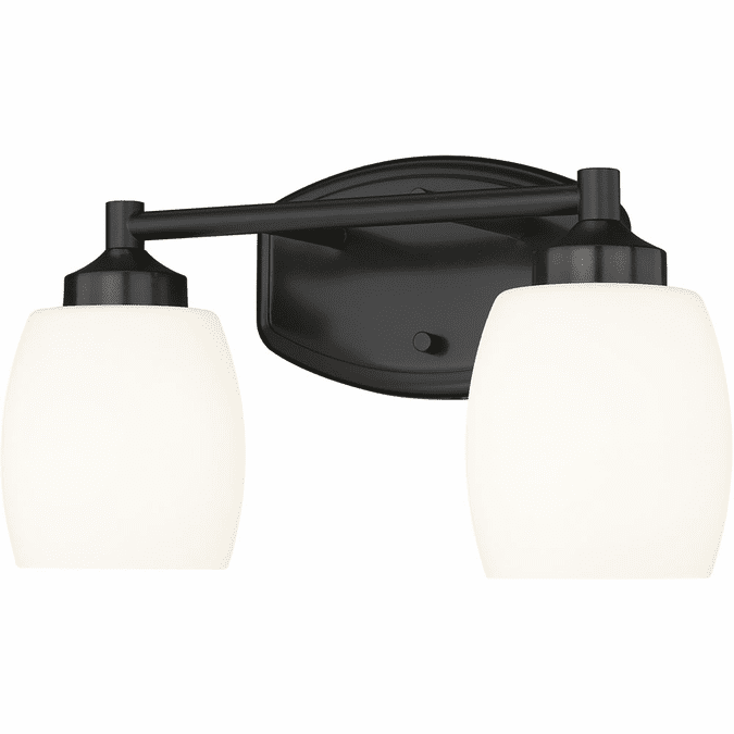 Z-Lite 745-2V-MB Kendrick Contemporary Matte Black 2-Light Bath Light Fixture