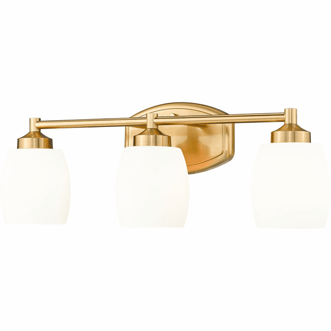 Z-Lite 745-3V-LG Kendrick Modern Luxe Gold 3-Light Bathroom Lighting Sconce