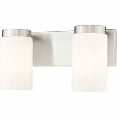 Z-Lite 746-2V-BN Burk Modern Brushed Nickel 2-Light Bath Wall Sconce
