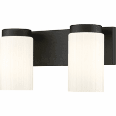 Z-Lite 746-2V-MB Burk Modern Matte Black 2-Light Bathroom Lighting Fixture
