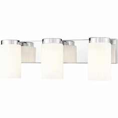 Z-Lite 746-3V-CH Burk Modern Chrome 3-Light Vanity Lighting Fixture