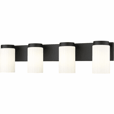 Z-Lite 746-4V-MB Burk Contemporary Matte Black 4-Light Bath Lighting