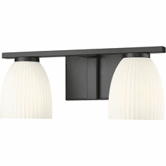 Z-Lite 7518-2V-MB Naya Modern Matte Black 2-Light Vanity Light Fixture